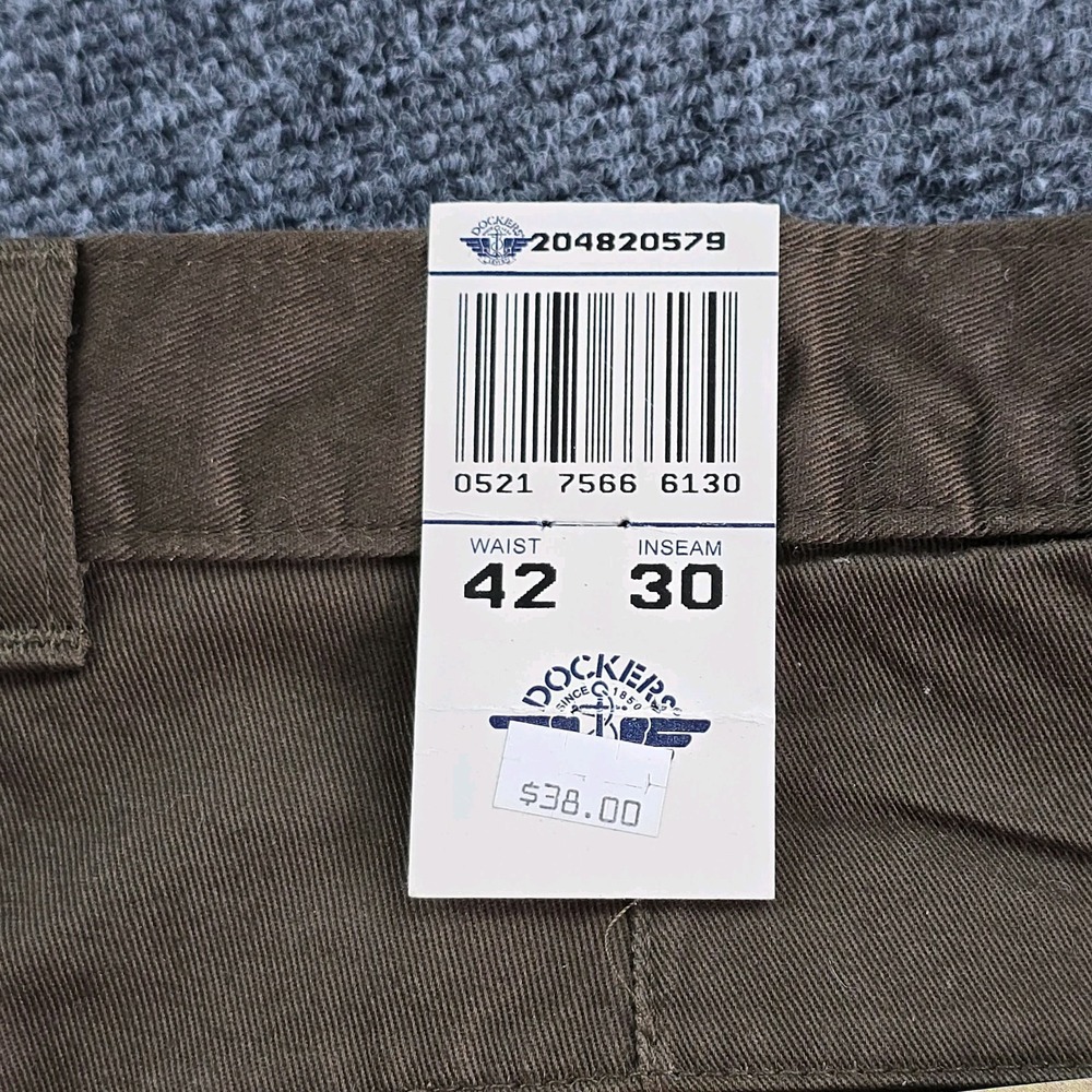 Vintage 1999 Dockers by Levi's‎ Loose Fit Pleated Cuffed Pants 42x30 – NOS - Picture 3 of 10